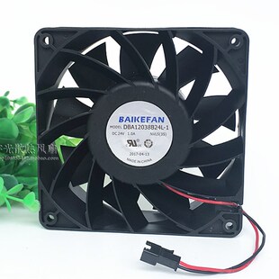 1.0A 原装 大风量双滚珠变频器散热风扇 24V BAIKE DBA12038B24L