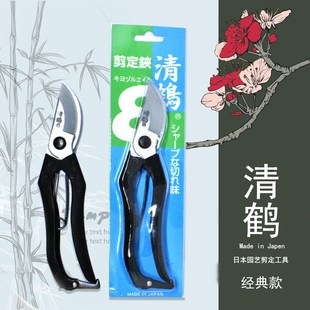 可开票 日本清鹤 花枝剪钳 果树枝剪/弯咀园林剪刀/嫁接剪 8寸