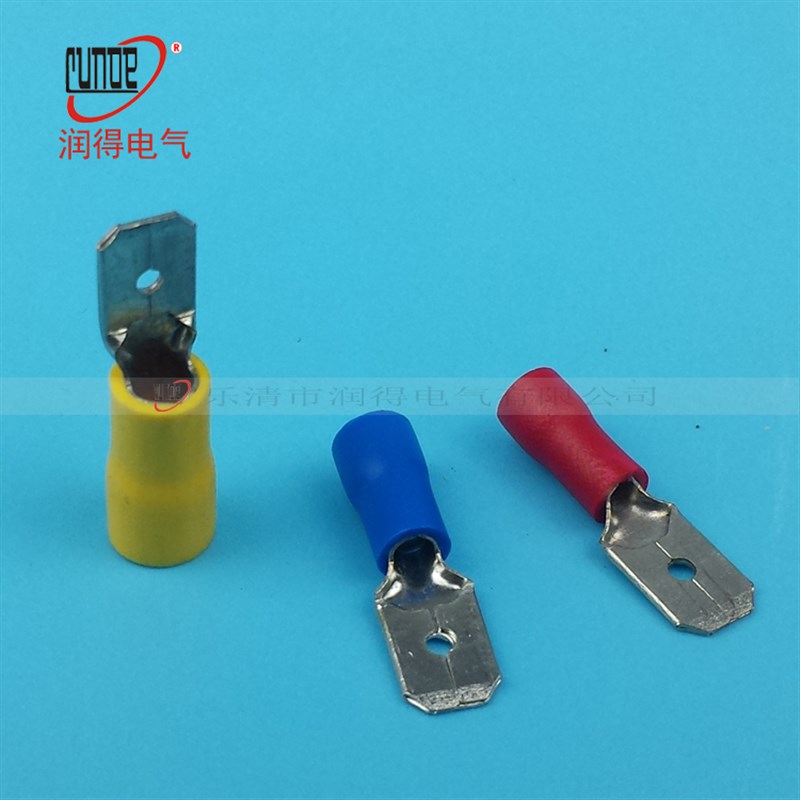 公预绝缘接头冷压端子4.8插片MDD1.25-187插片预绝缘端子1000只