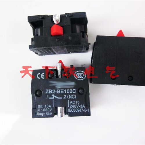 XB2按钮触点 ZB2-BE101C 开关触点 NO常开 BE102常闭