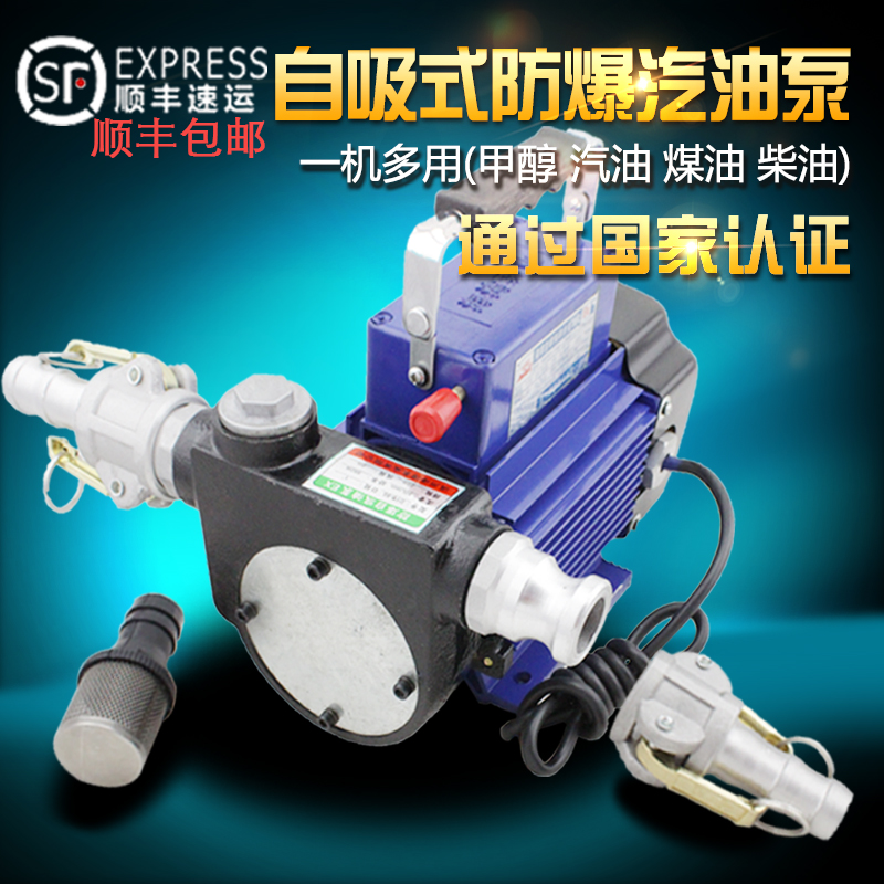 12v24v220v伏抽油泵防爆汽油甲醇柴油电动小型大功率自吸静音油泵