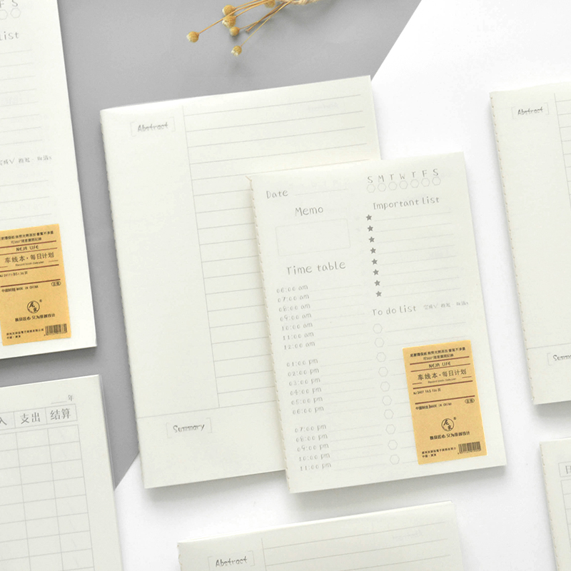 尼家 简约透明PP软抄本 学生多功能内页笔记本课堂记事本A5B5本子