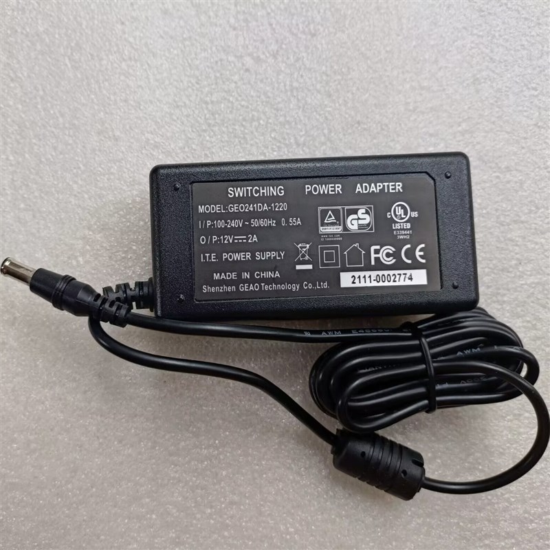 5.5MM针口插头吉奥12V2A电源适配器GEO241DA-120200电源供应器图片