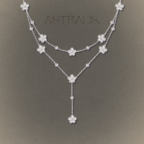 ASTRALIS拉丝双层Y字链高级轻奢