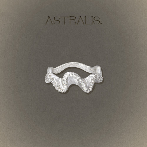 ASTRALIS拉丝镶钻戒指小众设计新