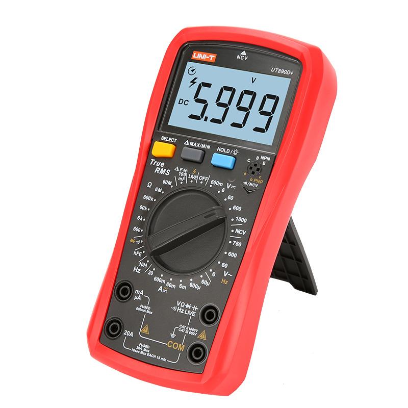 优利德UT890D+/UT890C电压表测火线 电工仪器仪表 手动数字万用表