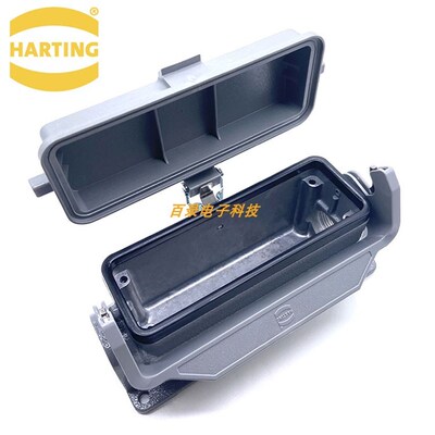 harting重载连接器 19300241256 HAN 24B M25单扣带盖侧出线底座