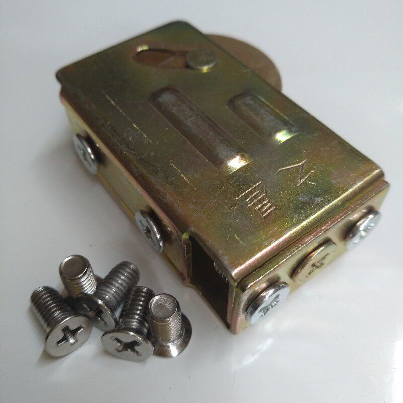 70型铝合金门窗滑轮 老式推拉窗滚轮 玻璃移门轨道槽轮铜轮子