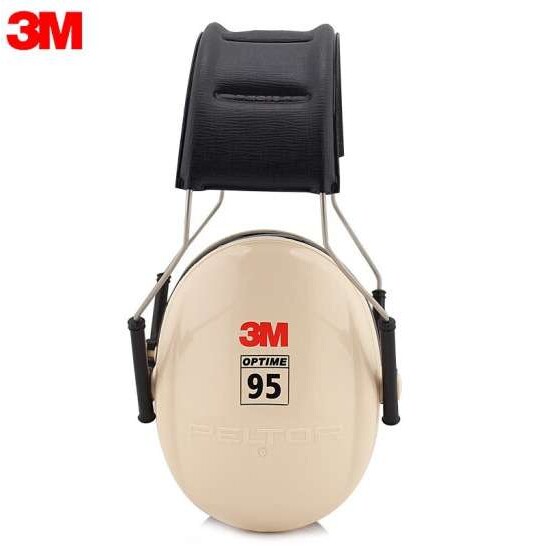 3M H6A头戴式隔音耳罩 防噪音降噪睡眠神器 装修工地工厂用专业