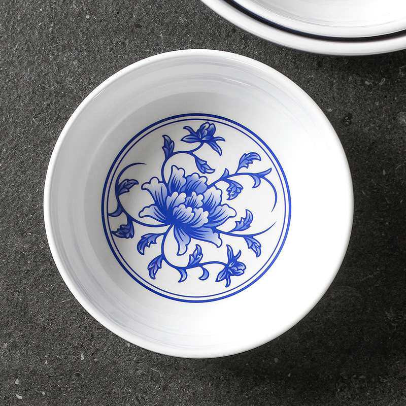 商用麻辣香锅冒菜碗无骨鸡爪钵钵鸡青花瓷酸菜鱼汤碗密胺餐具大碗