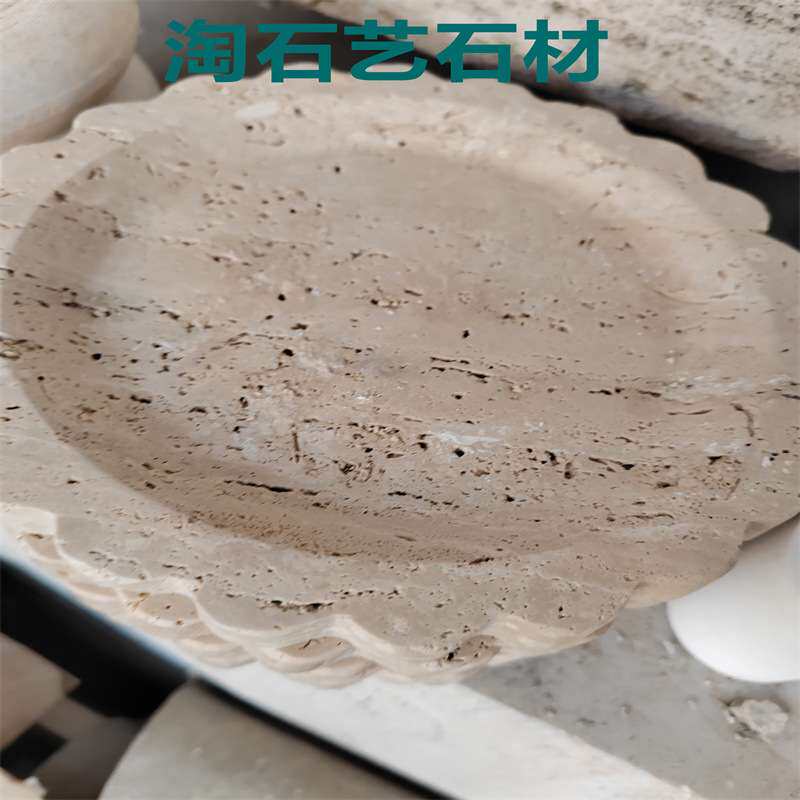 小小精致定装异形家装别墅天然大理石托盘爱马灰地板窗台石材托盘
