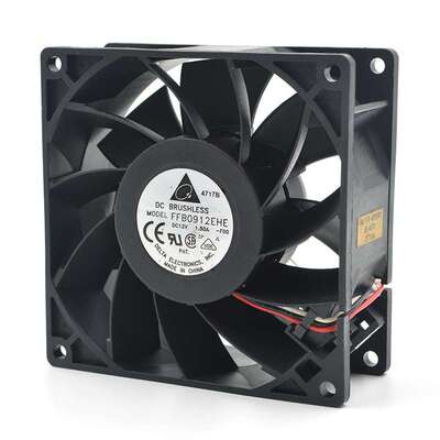 台达 9038 FFB0912EHE DC12V 1. 暴力服务器加压型 双滚珠风扇