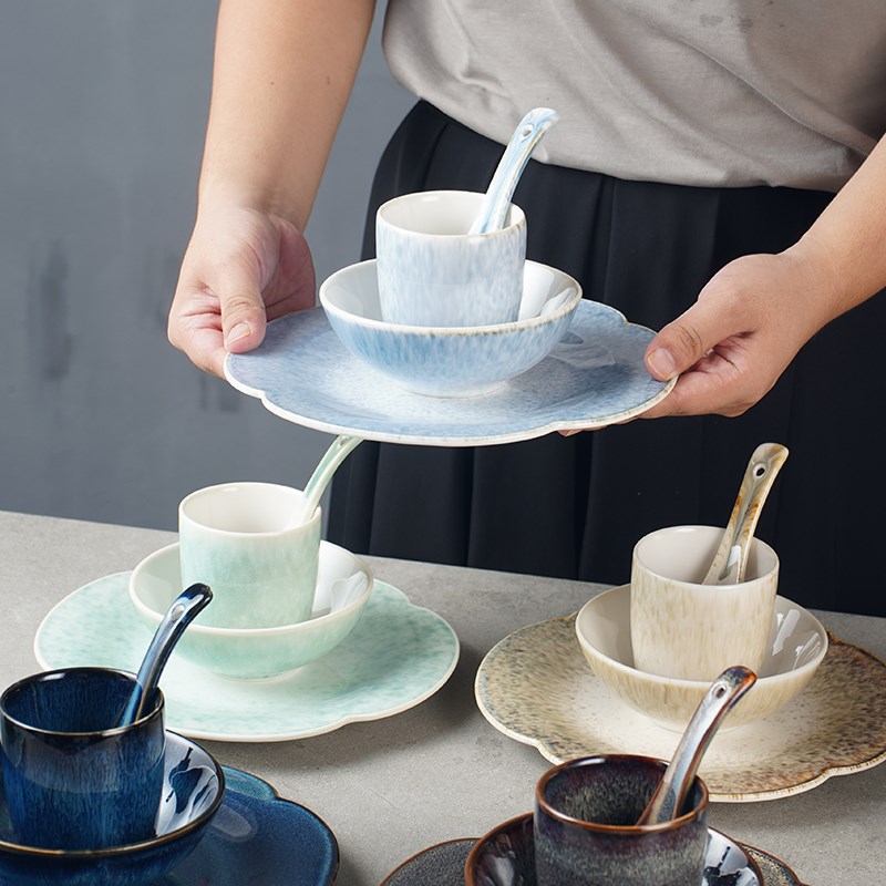 酒店摆台四件套特色餐厅餐具套装餐厅新中式台面骨碟餐碗饭店碗碟