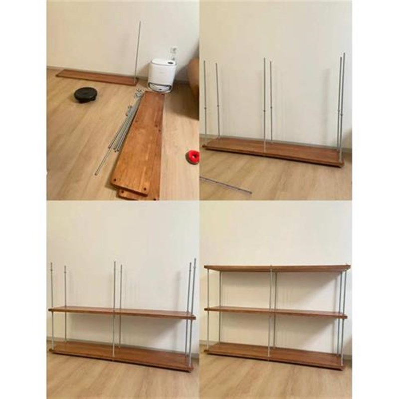 置物架落地多层收纳架子简易书架铁艺客厅储物架展示货架家用