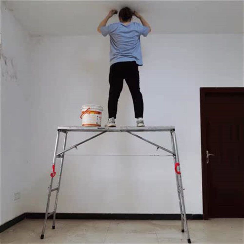 便携折叠马凳铁凳子加厚脚手架升降调节楼梯室内装修加高马梯凳