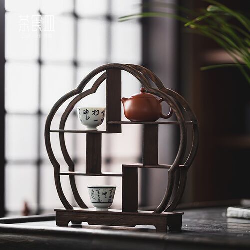 围炉煮茶套装实木博古架家用甜品台装饰摆件订婚糕点X架茶具置物
