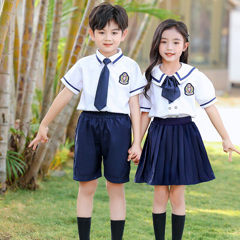 幼儿园园服夏季英伦学院风儿童校服套装小学生班服夏装毕业照服装