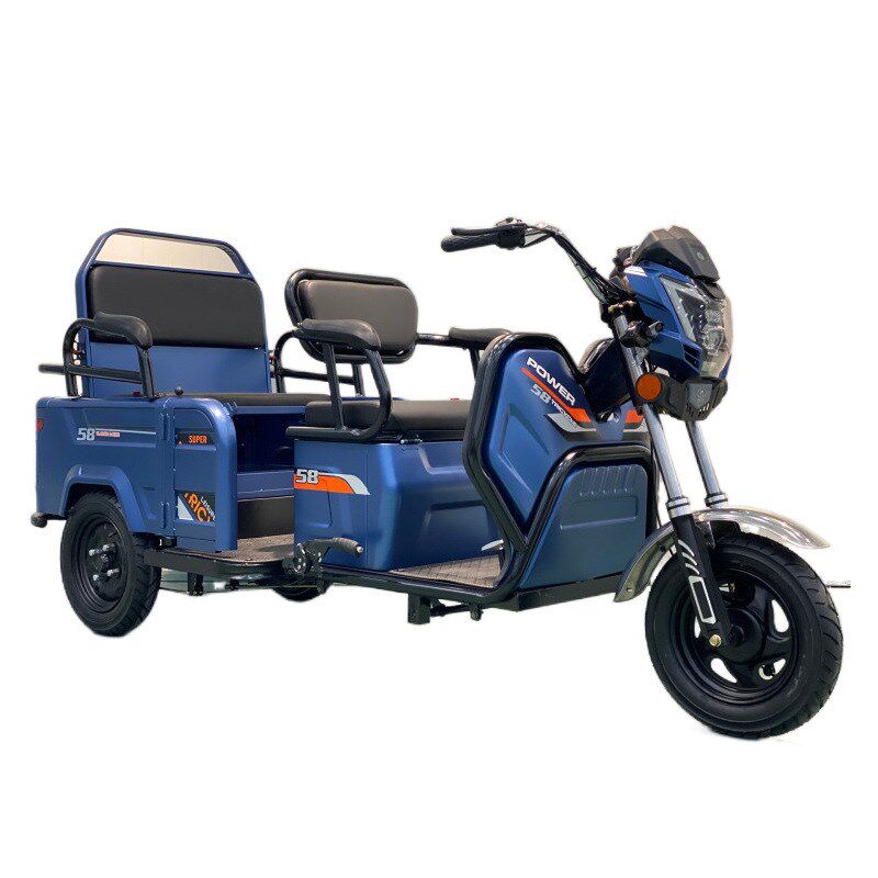 可制作三轮车电动车三人座老人代步接送孩子电动车可折叠