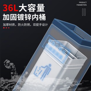 高端酒店商场售楼部学校办公厅写字楼电梯厅环保分类立式垃圾桶