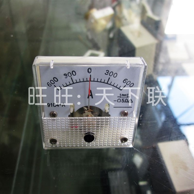 定做91C4小型指针式机械面板表正负双向电压表电流表直流小表头
