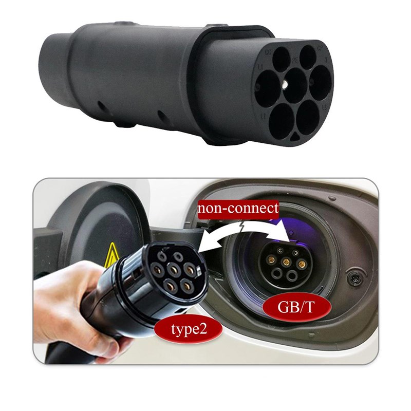 新能源充电枪欧标转国标转换头Type2转GBT出口汽车专用AC交流慢充