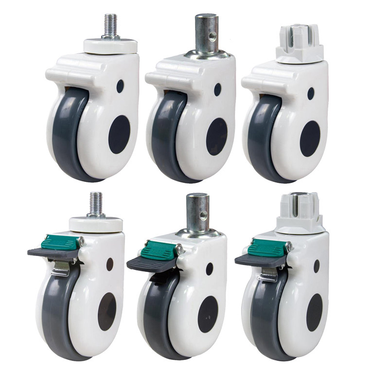 江庆 5寸丝杆插杆ABS外壳聚氨酯轮医疗护理病床推车静音万向脚轮,清洗/食品/商业设备,洗车机,淘宝优惠券,粉丝福利购,淘宝优惠卷