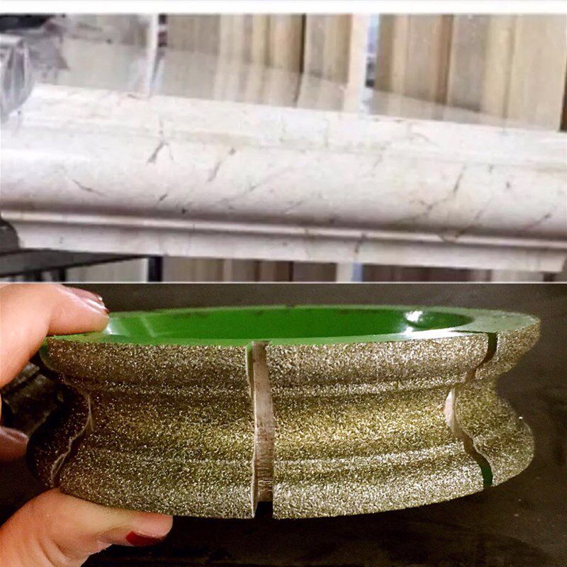 电镀金刚石磨轮石材磨边机石英石大理石线条轮石材腰线双腾龙