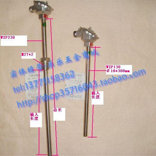 客户订货WZPK2-336A PT100 &Phi;8x150