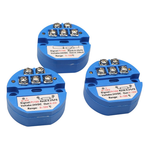 高精度一体化温度变送器模块温度变送器pt100热电阻输出4-20mA