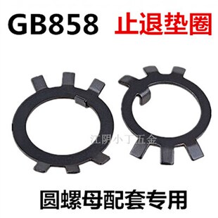 GB858圆螺母止退垫圈 止动垫片六爪挡圈M160M170M180M190