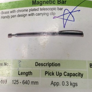 原装台湾史乐力 白色磁性吸棒 磁性拾取器 可伸缩 07-109