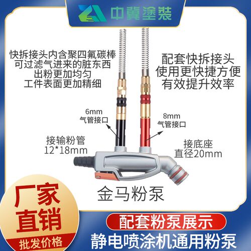 金马IG07文丘里管  直列式吸粉泵芯文氏管Gema喷枪配件金马粉泵芯