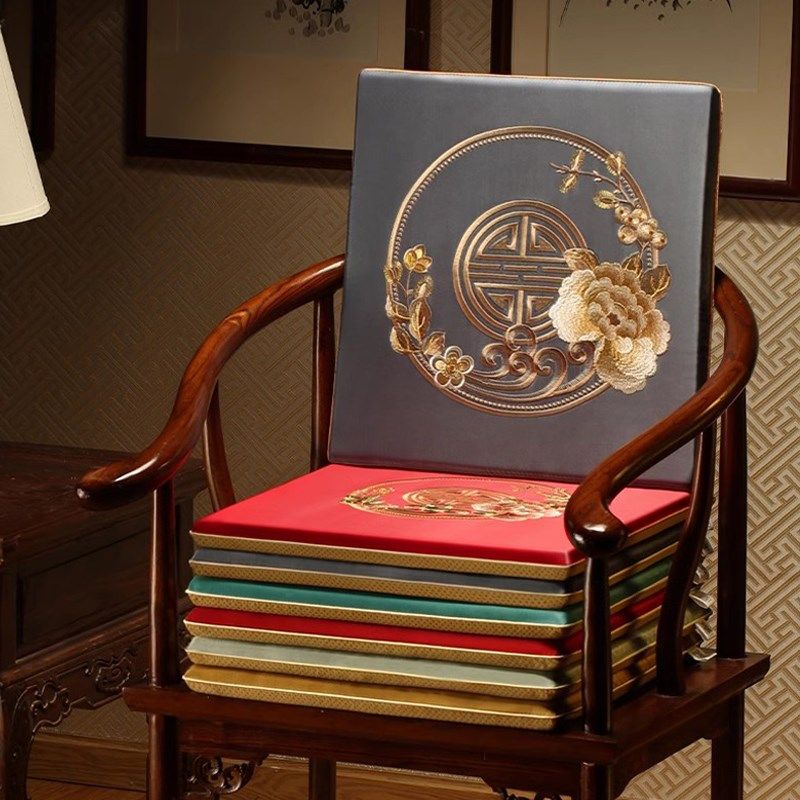 中式椅子坐垫红木沙发坐垫餐桌椅垫家用凳子垫圈椅太师椅茶椅垫子