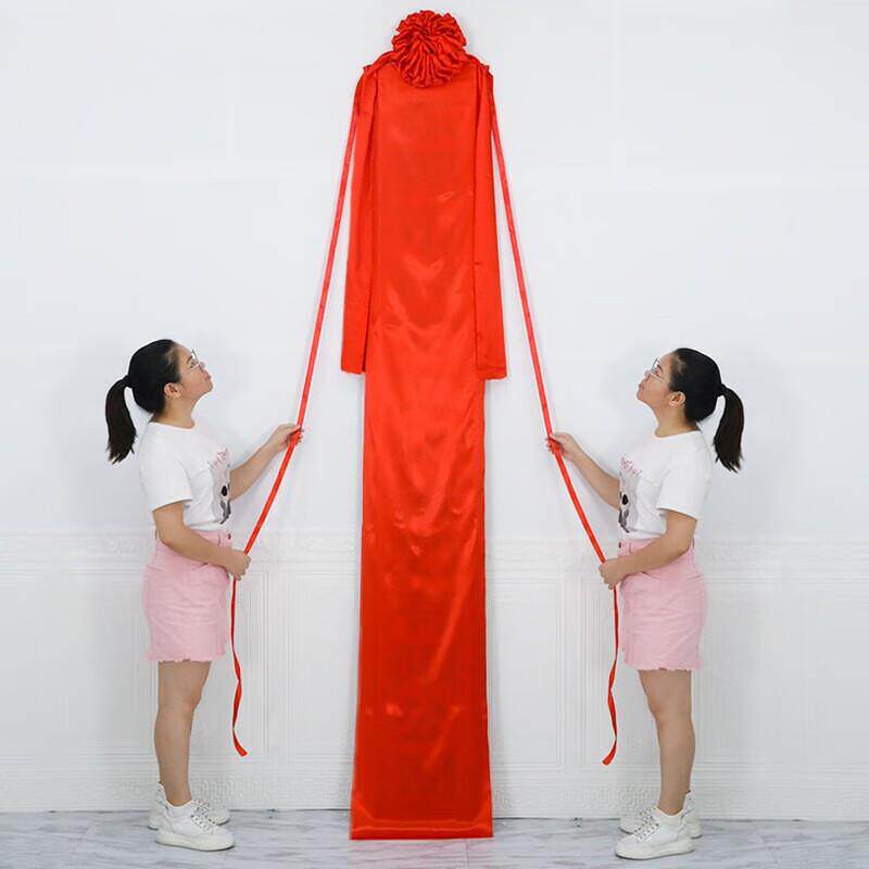 揭幕红绸布e招牌红布开业揭牌仪式牌匾装饰大花球架子布料道具定