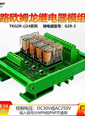 4路电磁继电器模组 PLC放大板输出板控制板继电器组合模块G2R-2