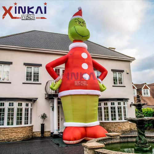 充气灯光格林奇卡通模型 圣诞节活动道具户外庭院装饰充气模型