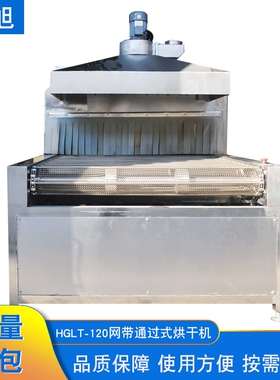 通过式烘干机定制HGLT-120网带通过式烘干机热风烘干线自动烘干机