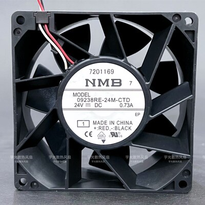 NMB 09238RE-24M-CTD 9038变频器风扇24V 9cm 防水款散热机柜风机