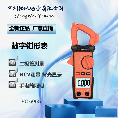 胜利VC606G 数字钳表数显钳形表高精度多功能智能多用表VICTOR