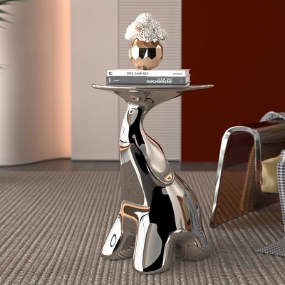 现代轻奢卡通可爱小象边几设计师创意沙发卧室床头柜角几落地摆件