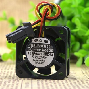 0.07A带检测 SANYO三洋风扇109P0424H6D14 24V 4020 散热风扇 4CM