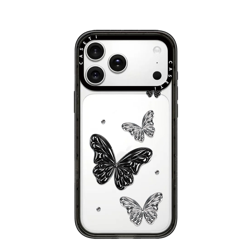 CASE金属丝带蝴蝶结C家适用iPhone苹果Air手机壳17promax/16/14plus网红15明星同款13磁吸12华强北代购