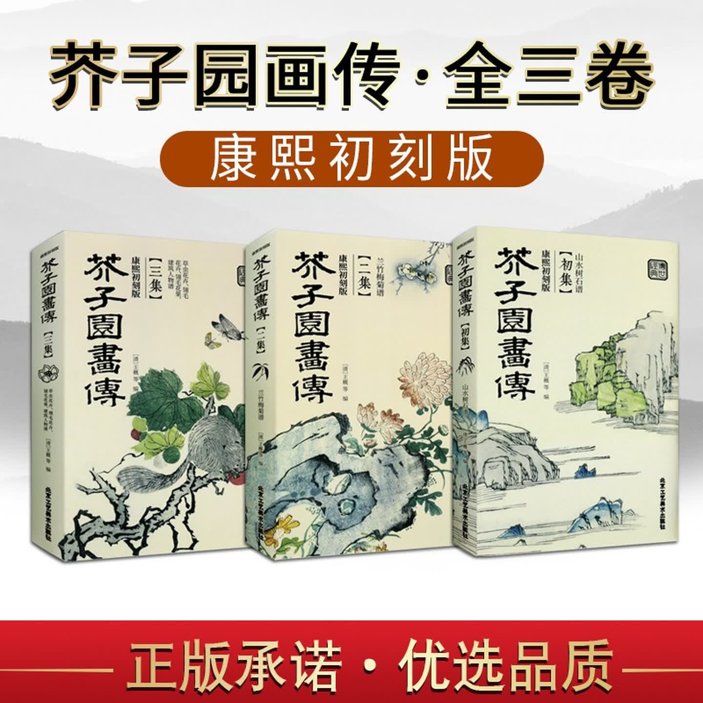 芥子园画传 康熙初刻版 芥子园画谱彩色版 绘画国画技法赏析鉴赏画册集书籍 北京工艺美术出版社 正版