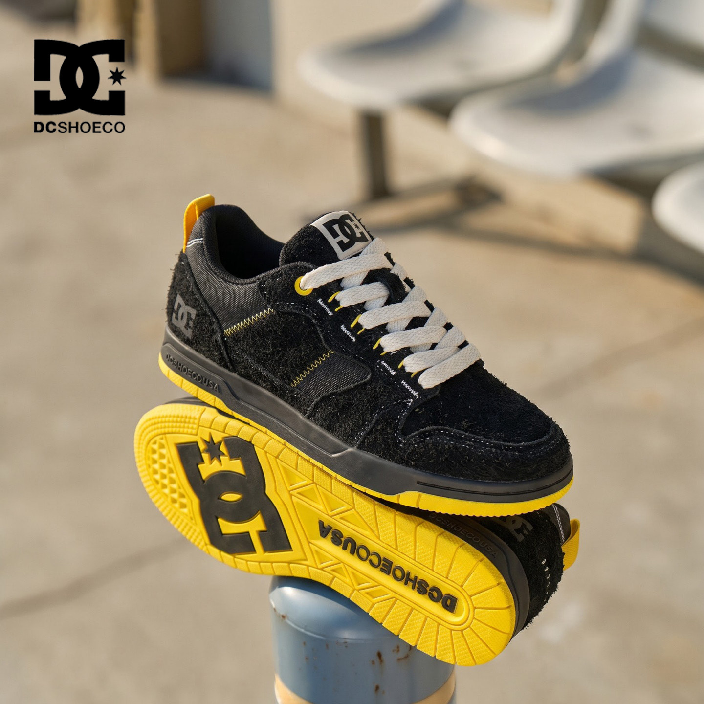 DCSHOES头层牛皮休闲鞋街头板鞋新款秋季男鞋美式经典复古鞋子男