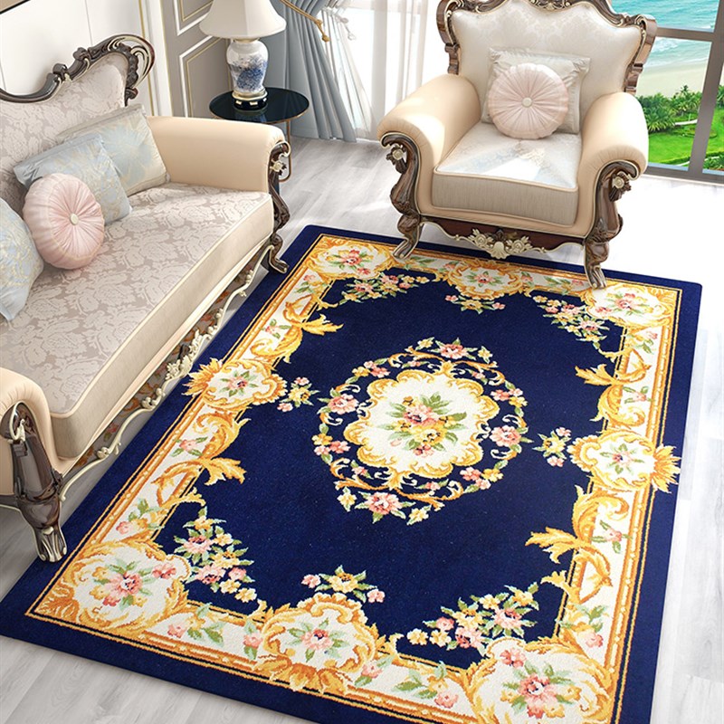 山花地毯欧美客厅沙发茶几卧室书房进口羊毛地毯隔音防污家用地毯