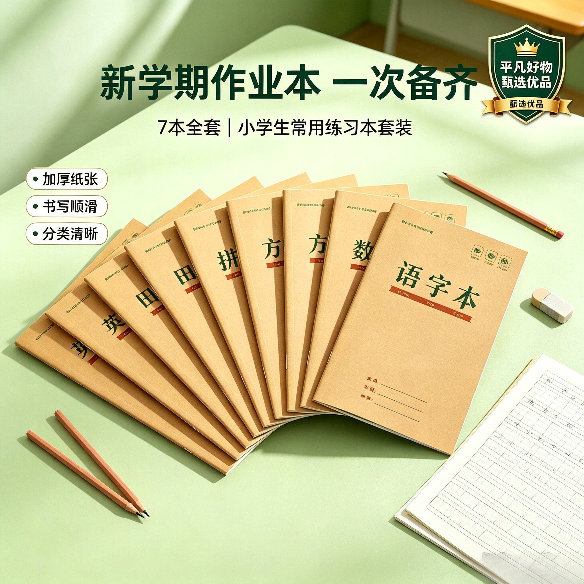 【低年级作业本套装】田字格本小学生作业本统一标准方格本JL