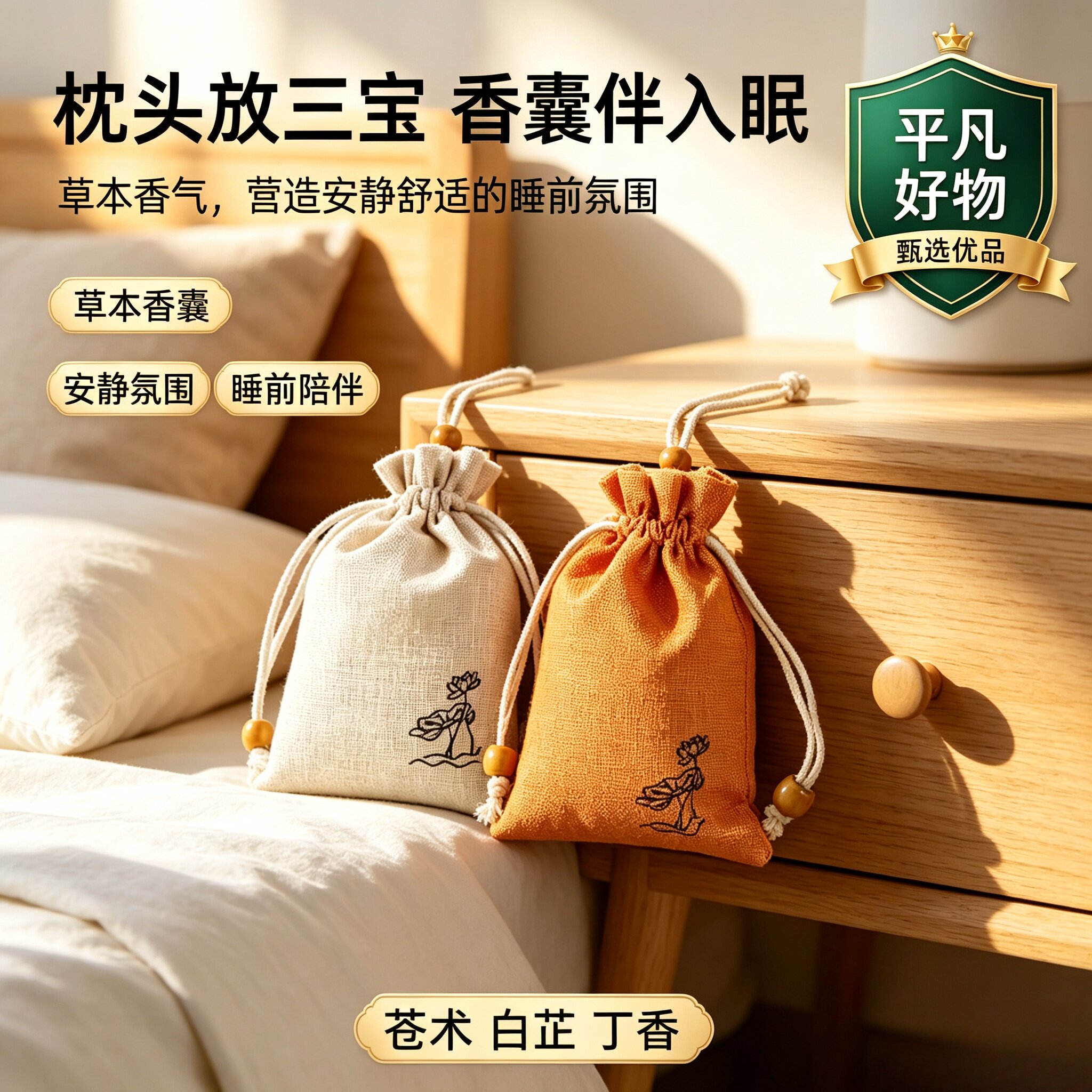 【助眠好物】新款苍术白芷丁香包香囊天然留香草本香囊包JL