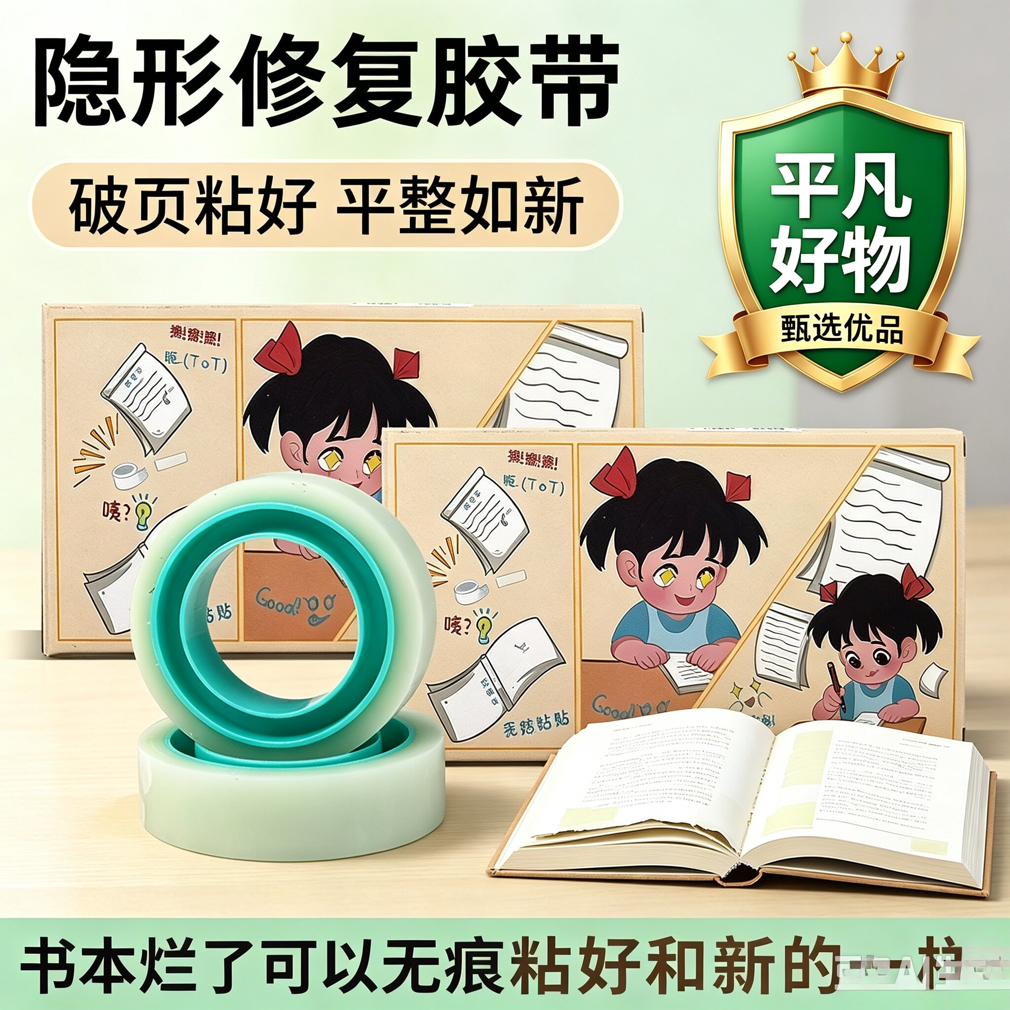 学生隐形错题透明隐形胶带可书写无痕不留胶修补胶带装饰胶布JL