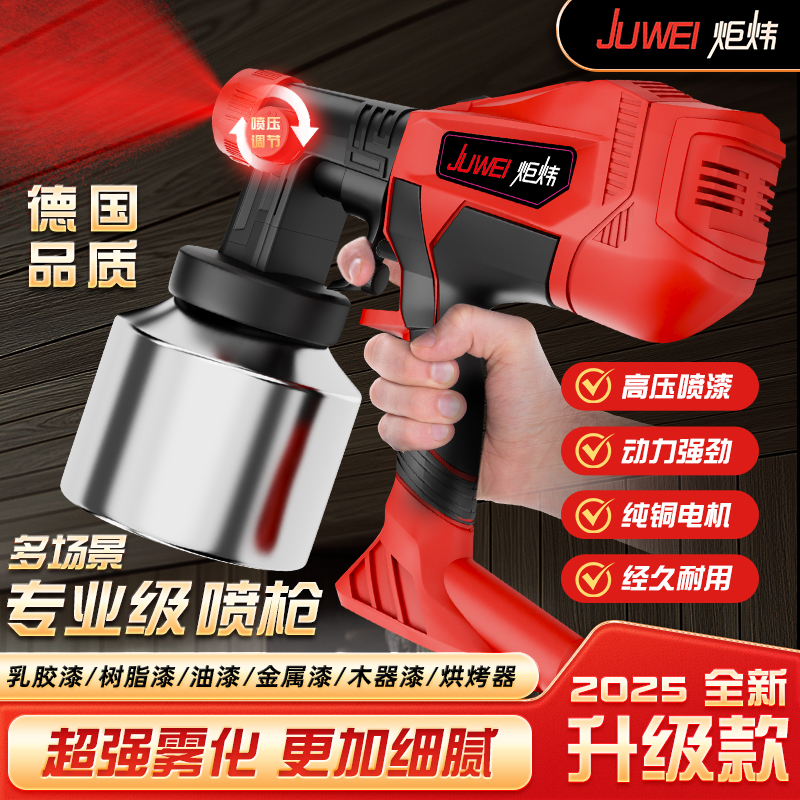德国进口博士电动喷漆枪油漆喷枪乳胶漆高压雾化大功率小型家用自