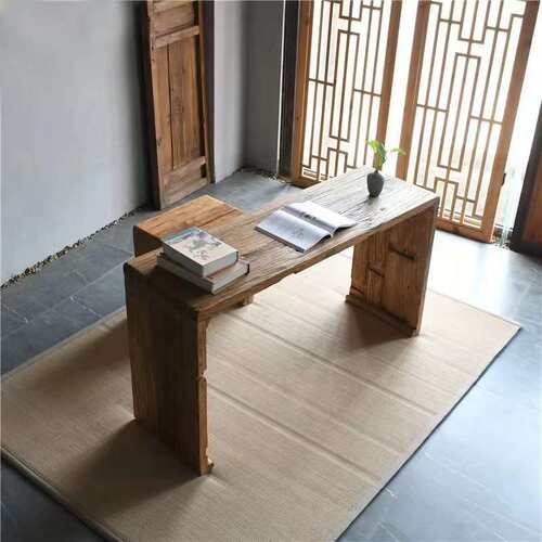 老榆木茶桌中式仿古琴桌共鸣国学古筝书法桌家用实木长方形画画桌